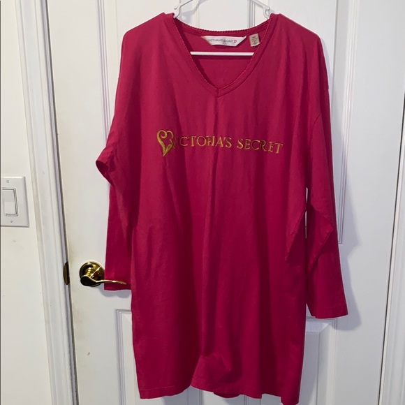 Vintage 1998 Victoria's Secret Long Sleeve Sleep Shirt Size Medium - Picture 2 of 7